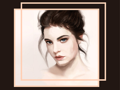 Illustration with Brush - Silent Face design face illustration illustration illustrator index page skin