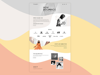 Spring Summer 2020 Campaign Landing Page branding design digital flat lifestyle luxury minimal web template