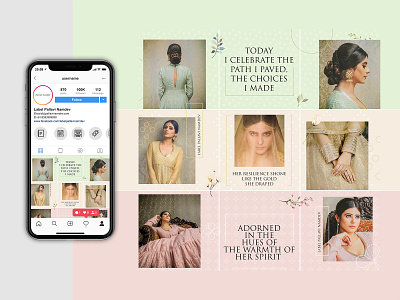 Boutique Instagram Puzzle branding clothing creative design digital flat grid instagram puzzle socialmedia