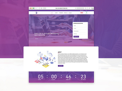 Entrepreneurial Program Home Page branding creative design homepage illustration responsive design ui