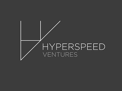 Hyperspeed Ventures abstract logo simple logo single line logo