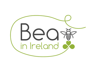 Bea in Ireland bee branding logo