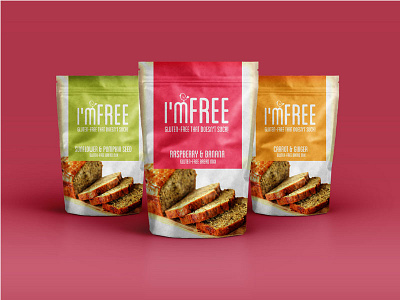 I'm Free branding colourful design food packaging logo packaging