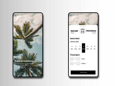 Travel App black and white booking travel travel app ui