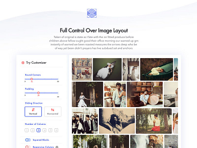 Landing page for my Photography Wordpress Theme