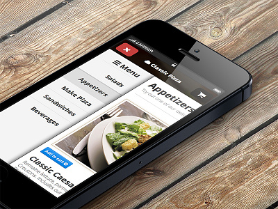 Responsive Side menu with css for iphone food iphone menu responsive restaurant side menu slide out menu