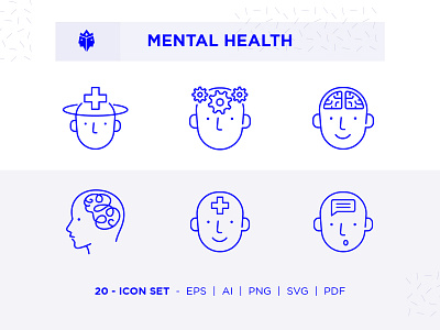 Mental Health Icon Set