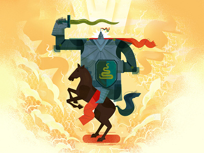 Snake Knight figure horse illustration knight rider person vector art vector illustration