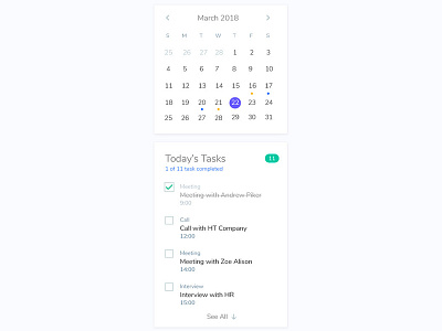 Calendar Components app design flat icon ui ux web