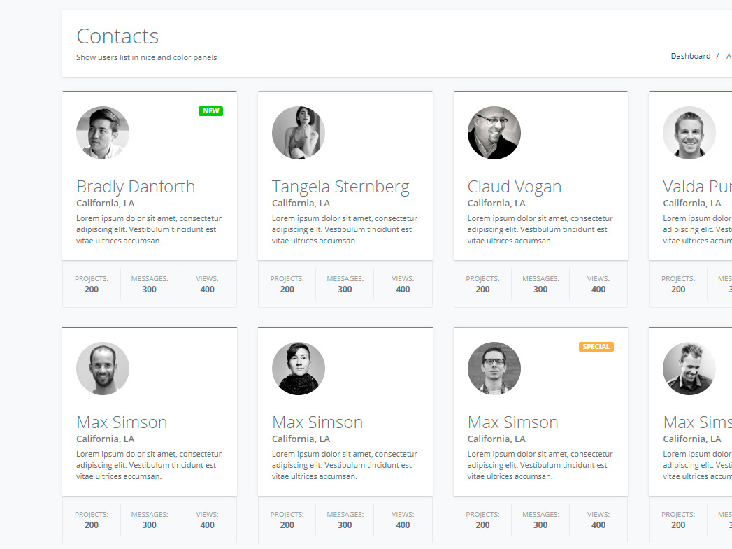 Contact List by UZ Studio on Dribbble