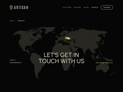 Artisan - Webflow template - Contact page