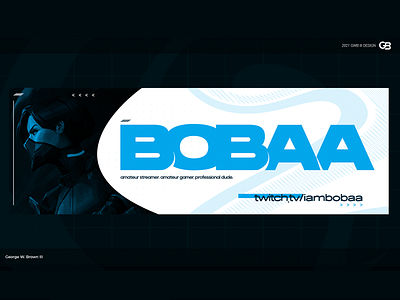 Valorant Header for Twitch Streamer iAmBobaa branding gaming logo streamer twitch typography valorant