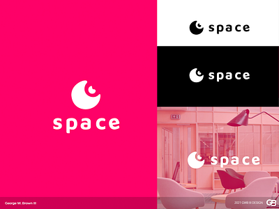Space branding coworking design flat logo office startup