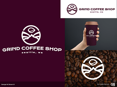 Grind Coffee Shop branding coffee coffee shop design logo