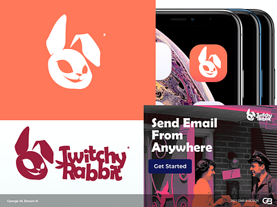Twitchy Rabbit branding bunny email logo mailchimp marketing rabbit