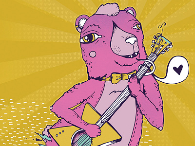 Dancing Bear branding design illustration poster art