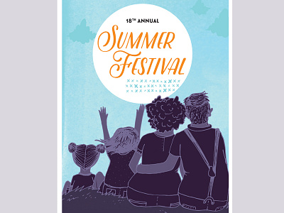 Summer Fest design illustration ink poster sketch