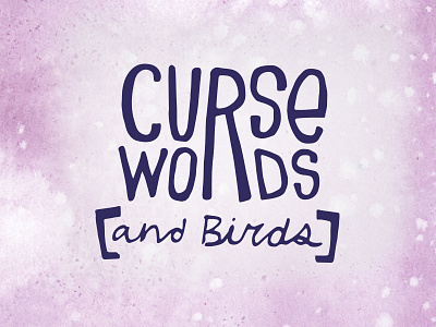 Curse Words lettering logo text