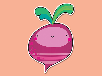 Summer Veggies illustration sticker