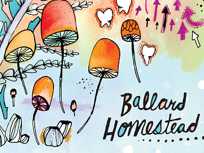 Ballard Homestead illustration show poster