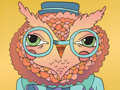 Kh Office Owl art bird drawing illustration owl
