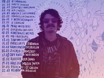 European Tour Poster background illustration psychedelic show poster tour poster