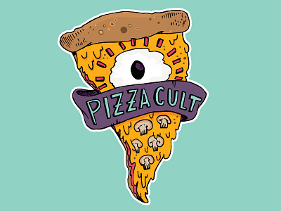 Pizza Cult cult drippy illustration pizza playoff