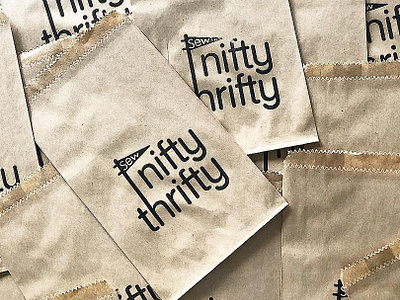 Sew Nifty Thrifty Logo brand design identity branding identity design logo stamp