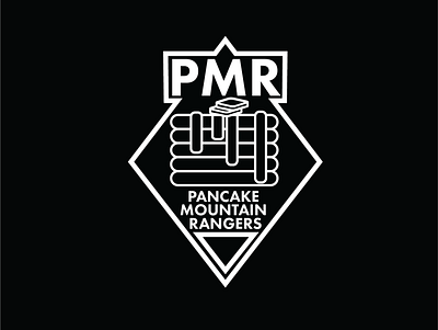 Pancake Mountain Rangers airsoft avantgarde black and white branding design futura gmr logo design logos logotype military patch simplistic swiss
