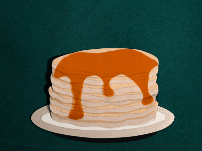 Things that Stack - Pancakes breakfast food art foodie illustrator pancakes paper art paper craft papercraft papercut papercutting stop motion stop motion stopmotion syrup