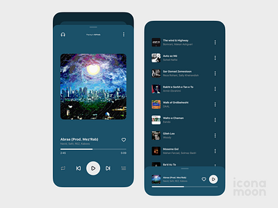 Music Player App dark icon icons music music cover music player play player playlist ui uiux