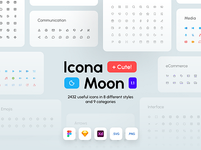 IconaMoon 1.1 adobe xd app icon casestudy figma icon free icon free iconpack icon icon pack icon set iconamoon icons player icon shop icon sketch uiux