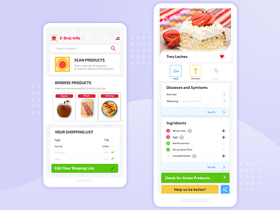 Food Information App - Food Information Page