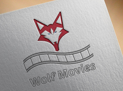 Wolf Movies Logo book cover design book covers branding business card business card design creative business card design illustration logo uniqe business card
