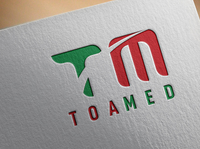 TOAMED Logo Design book covers branding business card graphic design logo notebook pad
