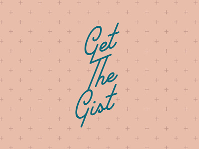 The Gist branding color palette design graphic design logo mono line typography