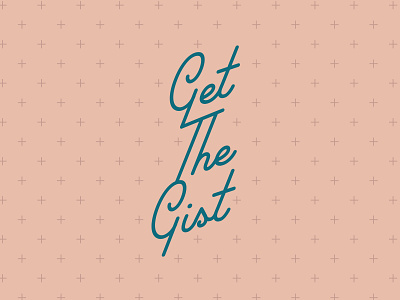 The Gist branding color palette design graphic design logo mono line typography