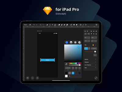Sketch for iPad Pro (concept) app concept ipad ipad pro sketch app ui uidesign ux