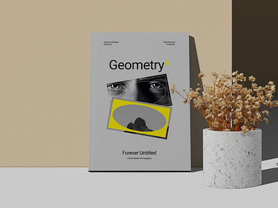 Free A4 Magazine Cover Mockup With Dry Plant