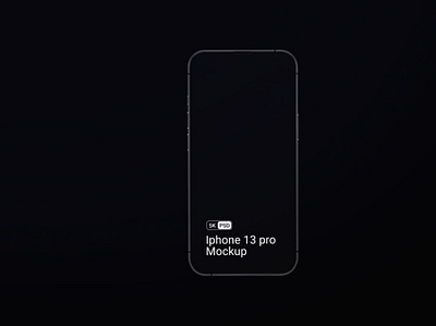 Free Iphone 13 Pro Mockup On Black Background Front View iphone 13 pro