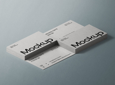 Composition Of Business Card Mockup Isometric stationery mockups