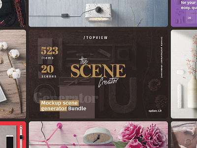 The Scene Creator / topview bag mockup branding branding and identity calligraphy device envelope envelope mockup heroheader lettering magazine mockup mock ups mockup mockup bundle paper mockup scene creator scenegenerator stationery