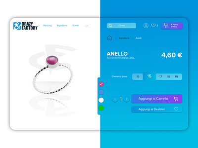 Daily UI Challenge 012 - E-Commerce 012 daily 100 challenge ecommerce jewel product ui