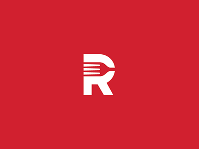 Ruston Eats Logo city eats food fork icon letter logo meal r red ruston