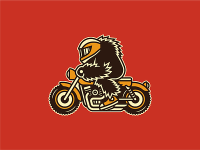 'Squach Bike bigfoot bike hairy icon illustration logo motor motorbike motorcycle sasquach yeti