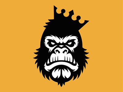 King Ape ape contrast crown gorilla icon king logo monkey sport sports