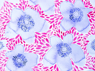 Purple and pink floral pattern
