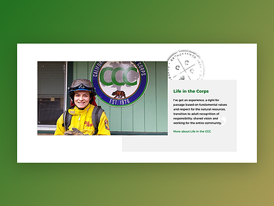 California Conservation Corps Featured Content california conservation designexploration divi government logo photoshop ux wordpress