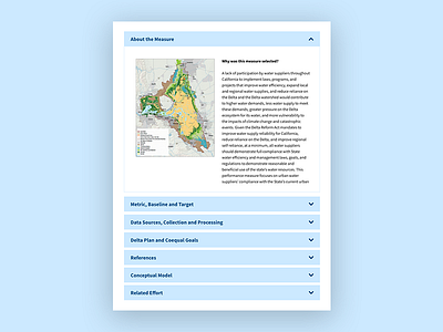 Delta Stewardship Council - Accordion Design accordion california component content design government ui user interface user interface design visual design web design website