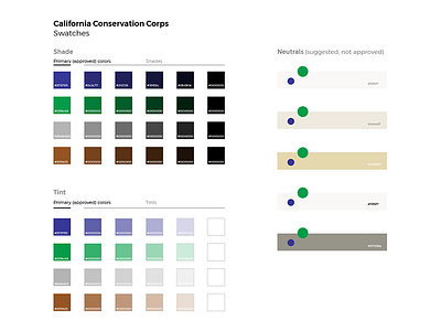 CCC - Style Tile california color color palette design government sacramento style style guide style tile ui user interface user interface design visual design